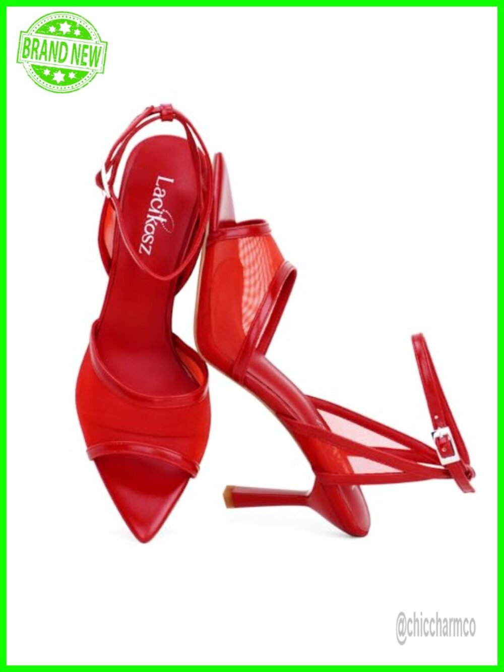 Mesh Stiletto Heeled Sandals Open Toe Ankle Strap Wedding Bride Dressy Shoes